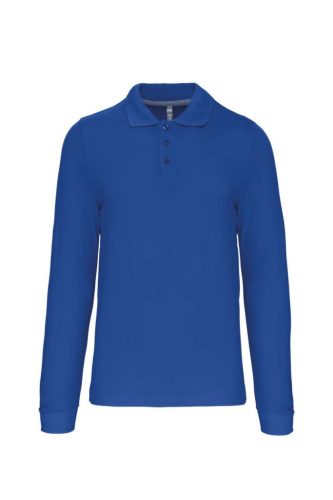 Kariban KA243 hosszú ujjú galléros férfi póló - light royal blue szín
