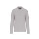 Kariban KA243 hosszú ujjú galléros férfi póló - Oxford grey szín
