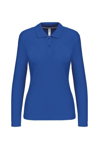 Kariban KA244 női hosszú ujjú galléros póló - light royal blue szín