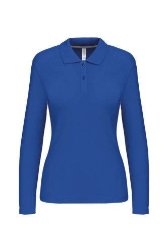 Kariban KA244 női hosszú ujjú galléros póló - light royal blue szín