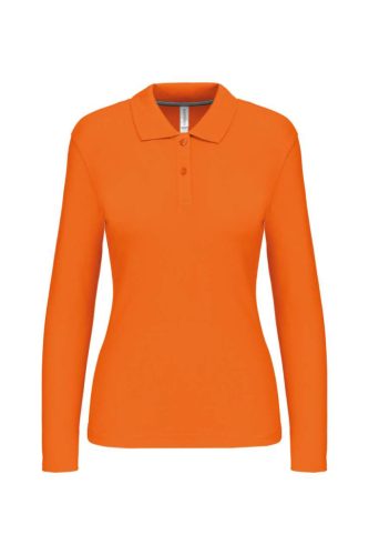 Kariban KA244 női hosszú ujjú galléros póló - orange szín