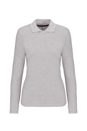 Kariban KA244 női hosszú ujjú galléros póló - Oxford grey szín