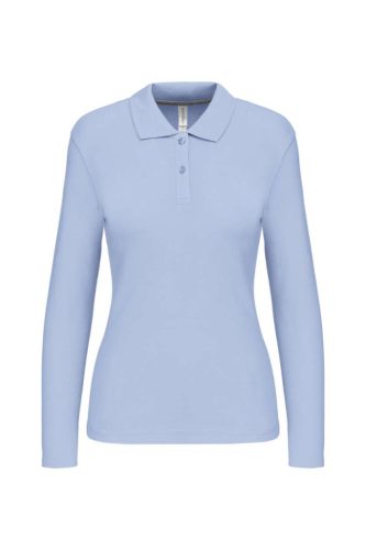 Kariban KA244 női hosszú ujjú galléros póló - sky blue szín