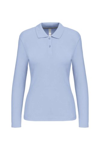 Kariban KA244 női hosszú ujjú galléros póló - sky blue szín