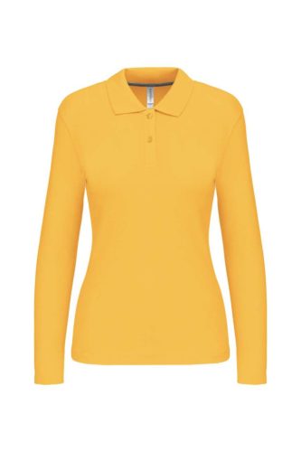 Kariban KA244 női hosszú ujjú galléros póló - yellow szín
