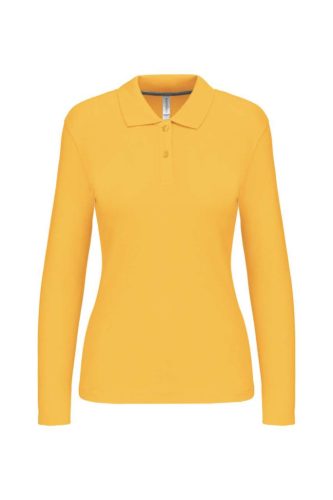 Kariban KA244 női hosszú ujjú galléros póló - yellow szín