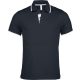 Kariban KA245 galléros férfi rövid ujjú póló - navy/white/light turquoise szín