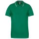 Kariban KA250 galléros férfi rövid ujjú póló - kelly green/light grey/white szín