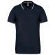 Kariban KA250 galléros férfi rövid ujjú póló - navy/light grey/white szín