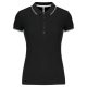 Kariban KA251 női galléros rövid ujjú póló - black/light grey/white szín