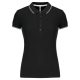 Kariban KA251 női galléros rövid ujjú póló - black/light grey/white szín