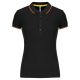 Kariban KA251 női galléros rövid ujjú póló - black/red/yellow szín