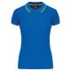 Kariban KA251 női galléros rövid ujjú póló - light royal blue/yellow/white szín