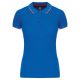 Kariban KA251 női galléros rövid ujjú póló - light royal blue/red/white szín