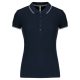 Kariban KA251 női galléros rövid ujjú póló - navy/light grey/white szín