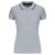 Kariban KA251 női galléros rövid ujjú póló - Oxford grey/navy/white szín