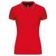 Kariban KA251 női galléros rövid ujjú póló - red/navy/white szín