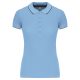 Kariban KA251 női galléros rövid ujjú póló - sky blue/navy/white szín