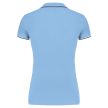 Kariban KA251 női galléros rövid ujjú póló - sky blue/navy/white szín