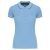 Kariban KA251 női galléros rövid ujjú póló - sky blue/navy/white szín