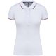 Kariban KA251 női galléros rövid ujjú póló - white/navy/red szín