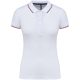 Kariban KA251 női galléros rövid ujjú póló - white/navy/red szín