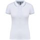 Kariban KA251 női galléros rövid ujjú póló - white/sky blue/light grey szín