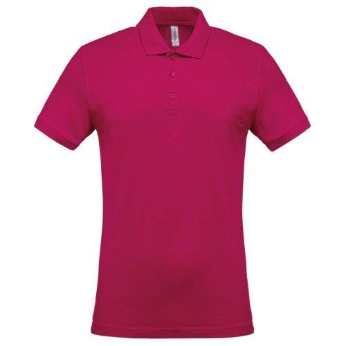 Kariban KA254 galléros férfi piqué póló - fuchsia szín