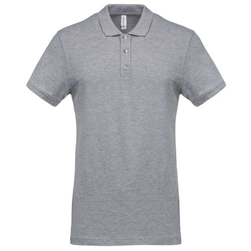 Kariban KA254 galléros férfi piqué póló - Oxford grey szín