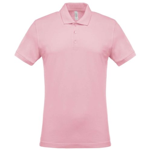 Kariban KA254 galléros férfi piqué póló - pale pink szín