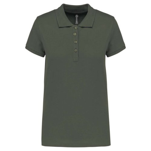 Kariban KA255 galléros női piqué póló - dark khaki szín