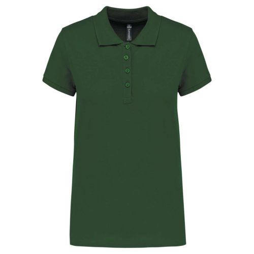 Kariban KA255 galléros női piqué póló - forest green szín