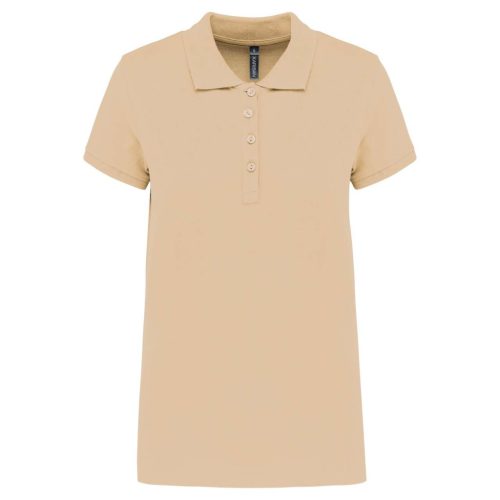 Kariban KA255 galléros női piqué póló - light sand szín