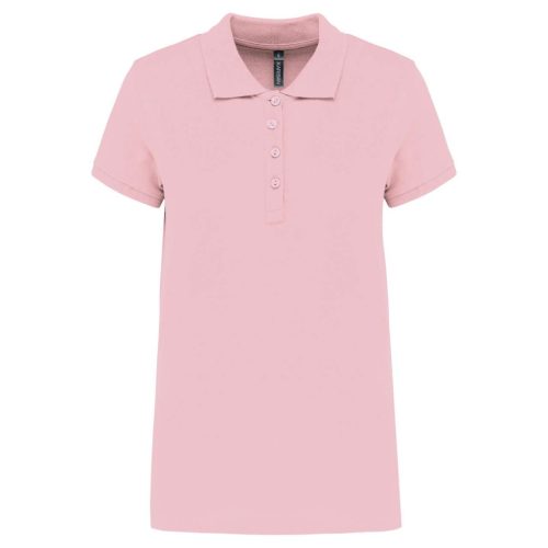 Kariban KA255 galléros női piqué póló - pale pink szín