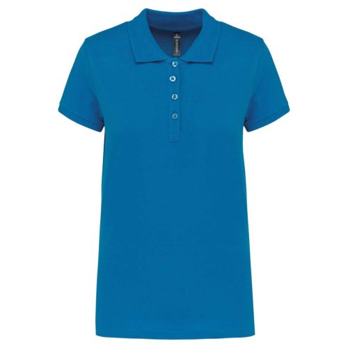 Kariban KA255 galléros női piqué póló - tropical blue szín
