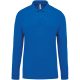 Kariban KA256 férfi hosszú ujjú galléros piqué póló - light royal blue szín