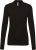 Kariban KA257 galléros hosszú ujjú női póló - black szín