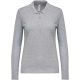 Kariban KA257 galléros hosszú ujjú női póló - Oxford grey szín