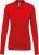Kariban KA257 galléros hosszú ujjú női póló - red szín
