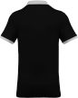Kariban KA258 kéttónusú galléros férfi póló - black/Oxford grey szín