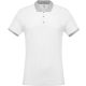 Kariban KA258 kéttónusú galléros férfi póló - white/Oxford grey szín