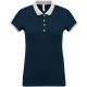 Kariban KA259 kéttúnusú galléros női póló - navy/Oxford grey szín