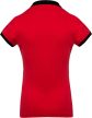 Kariban KA259 kéttúnusú galléros női póló - red/black szín
