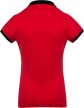 Kariban KA259 kéttúnusú galléros női póló - red/black szín