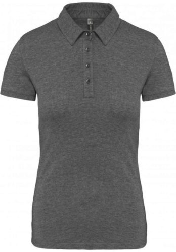Kariban KA263 galléros női rövid ujjú póló - grey heather szín