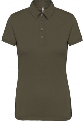 Kariban KA263 galléros női rövid ujjú póló - light khaki szín