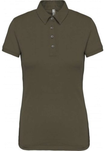 Kariban KA263 galléros női rövid ujjú póló - light khaki szín