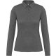 Kariban KA265 galléros hosszú ujjú női póló - grey heather szín