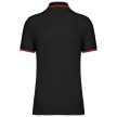 Kariban KA272 slimfit férfi galléros póló - black/red szín