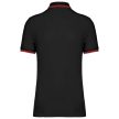 Kariban KA272 slimfit férfi galléros póló - black/red szín